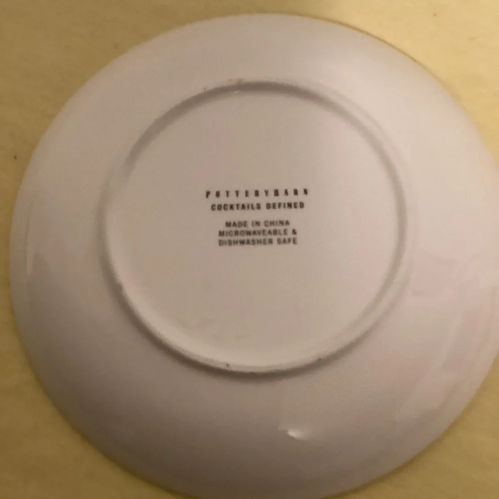 POTTERY BARN COCKTAIL DEFINED PLATES